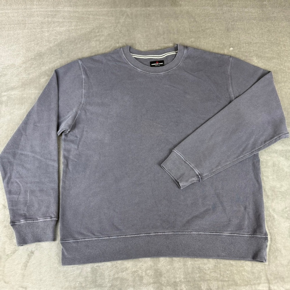 American Giant French Terry Sweatshirt Mens Medium Gray Relaxed $98 USA New NWOT